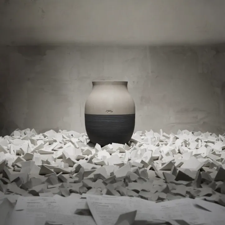 Kähler Omaggio Circulare Vase H20 cm Antracitgrå