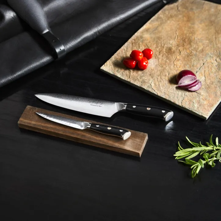 2 stk. Damascus Chef & Utility knive