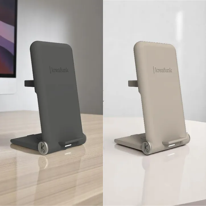 Trådløs oplader med 3-i-1 funktion.
