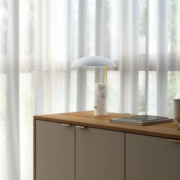 Mademoiselles bordlampe i hvid