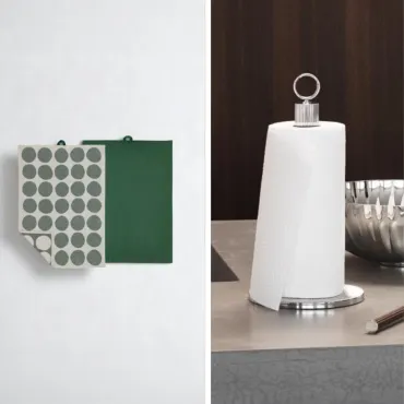 Georg Jensen køkkenrulleholder med 2 viskestykker