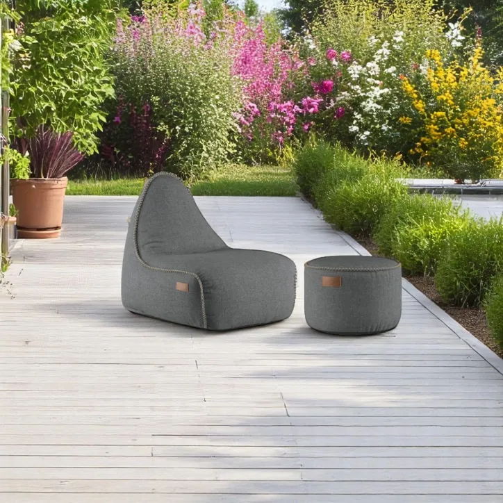 RETROit Pouf udendørs sækkestol med puf - 1
