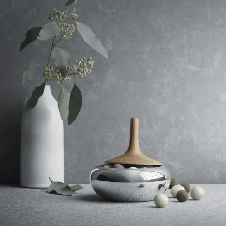 Georg Jensen Bonbonniere, kande, 2 stk lysestager