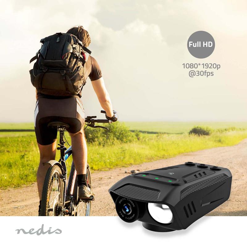 Nedis Cykelkamera med Full HD, LED-lys og horn - 1