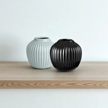 Kähler Hammershøi Vase H13 cm - Mint eller sort