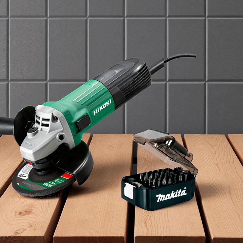 HiKOKI Vinkelsliber 600W med bitssæt