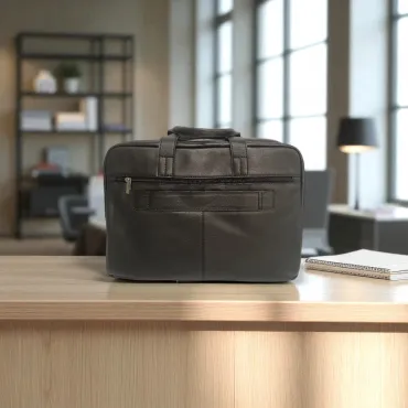 Bon Gout Klassisk business taske i sort læder