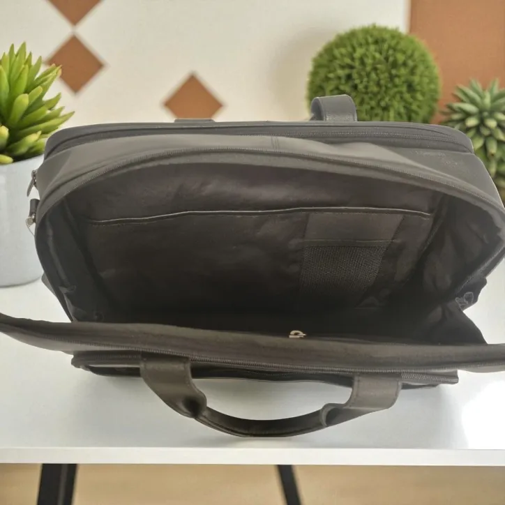 Bon Gout Klassisk business taske i sort læder - 3