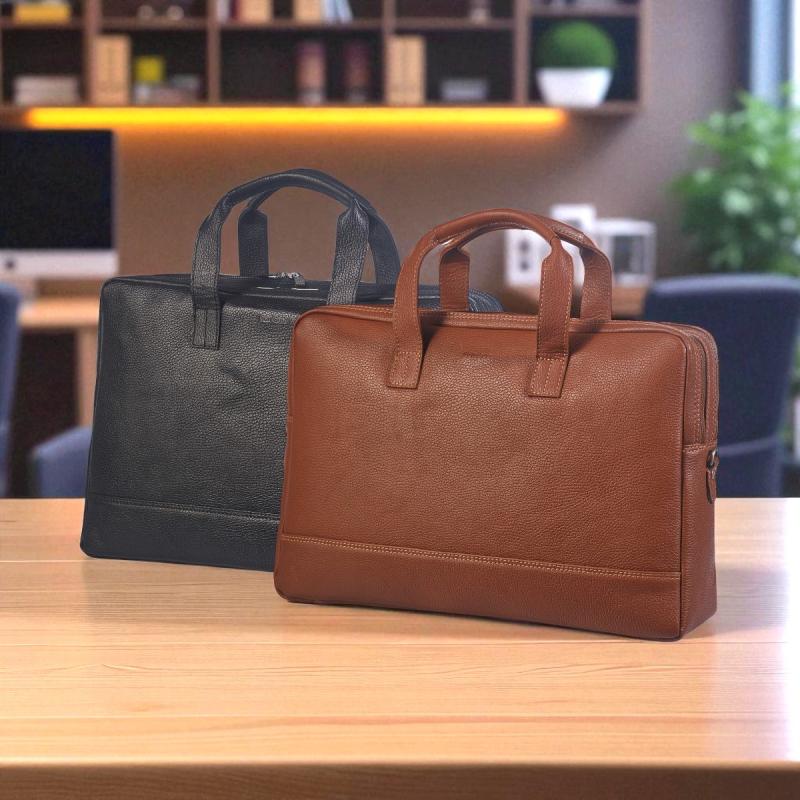 Bon Gout business taske i sort eller cognac - 3