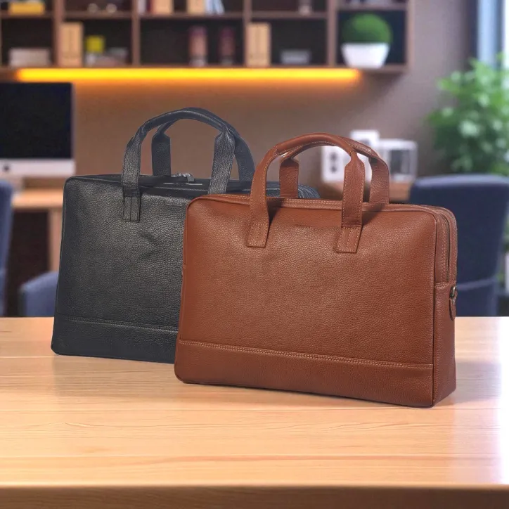Bon Gout Business Bag Boss Floater i sort - cognac
