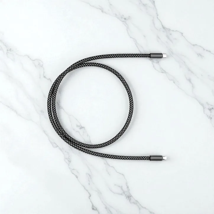 USB-C ladekabel i genanvendt PET og aluminium