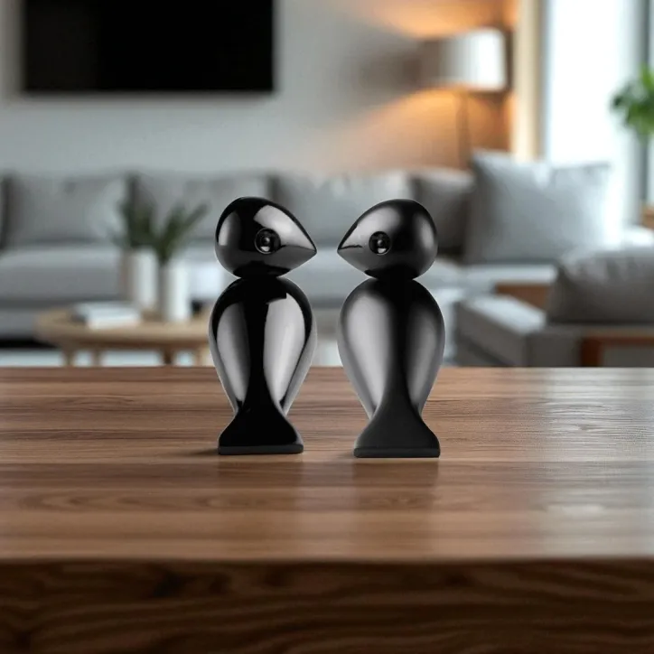 Kay Bojesen Turtelduer sort, 2 stk.