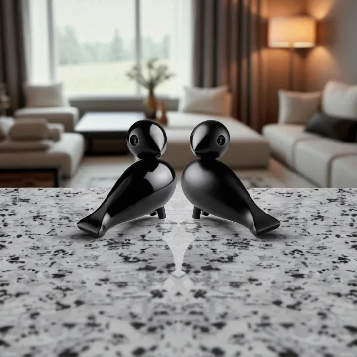 Kay Bojesen Turtelduer sort, 2 stk.