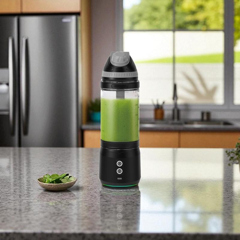 Trådløs blender 700 ml med 6 knive & USB-C oplader