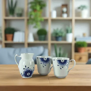 Royal Copenhagen 2 stk. krus 37 cl og kande 38 cl