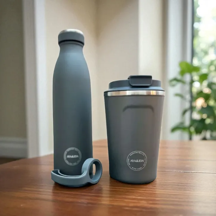 AYA&IDA Drikkeflaske 0,5l med termokop 0,38l