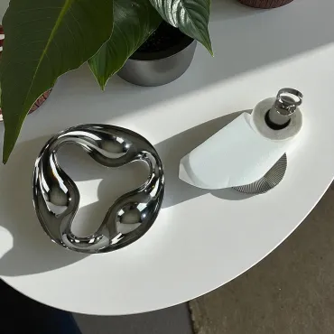 Georg Jensen køkkenrulleholder med snack bowl