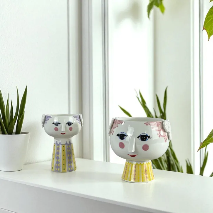 Bjørn Wiinblad Eva Urtepotteskjuler & Vase, sæt