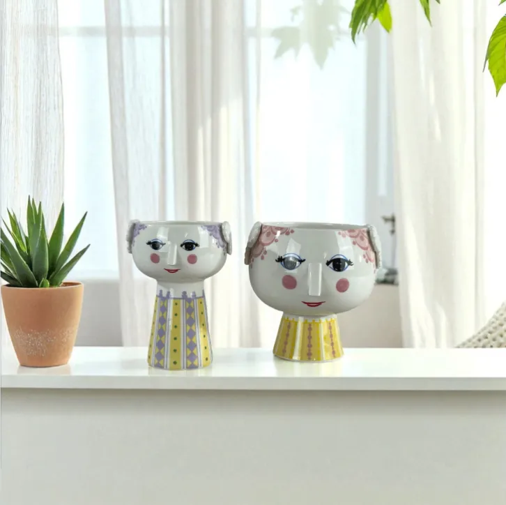 Bjørn Wiinblad Eva Urtepotteskjuler & Vase, sæt