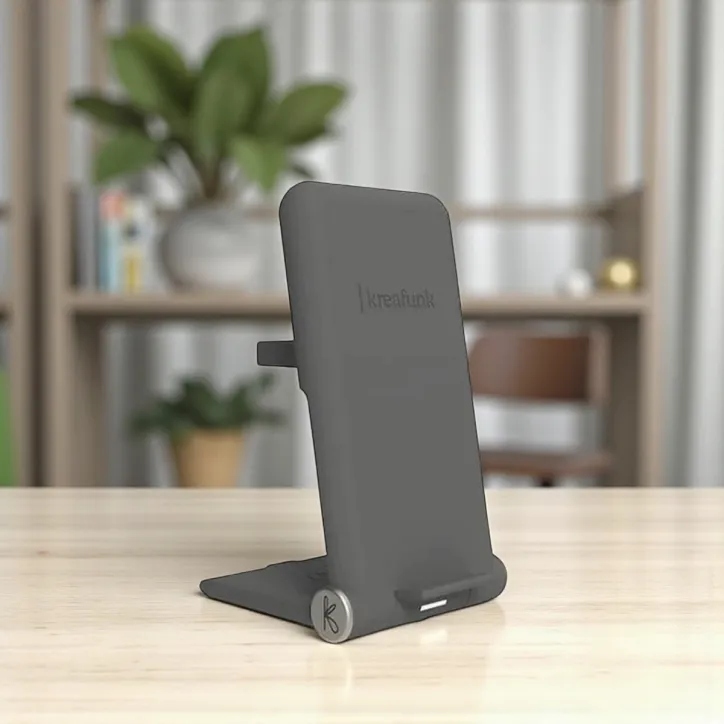 Trådløs oplader med 3-i-1 funktion.