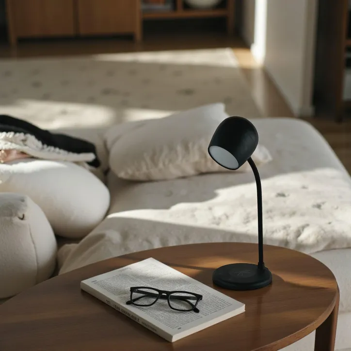 KREAFUNK Bordlampe med højttaler og opladning