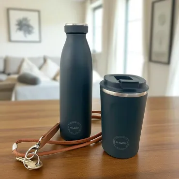 AYA&IDA Drikkeflaske 0,5l med termokop 0,38l