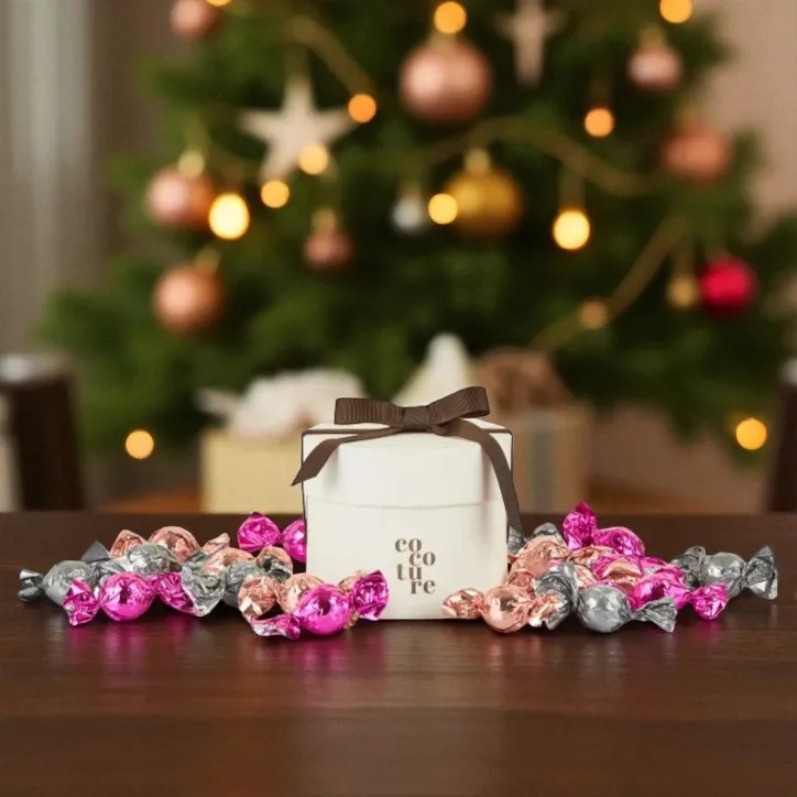 Cocoture hvid æske med fyldte chokoladekugler