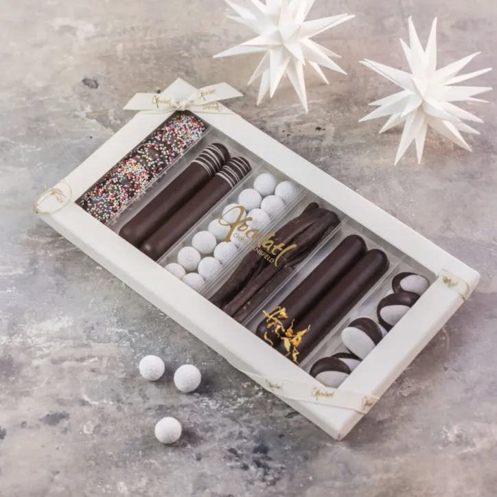 Gaveæske med klassisk chokoladeoplevelser