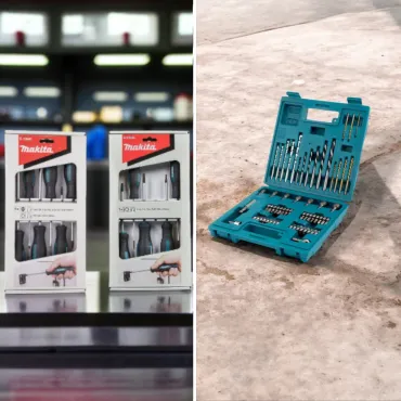 Makita bor & bit sæt med skruetrækkere