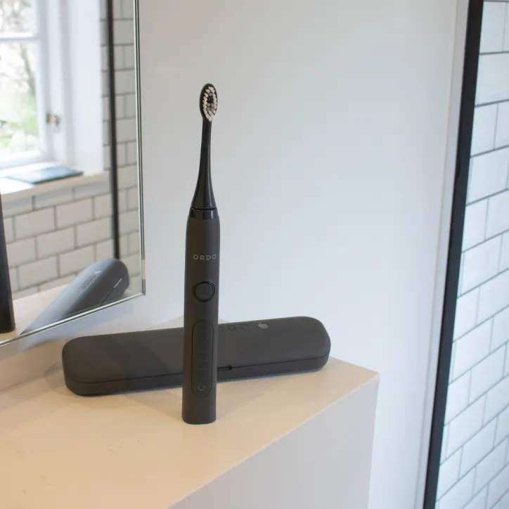 Tandbørste med rejseetui og opladning