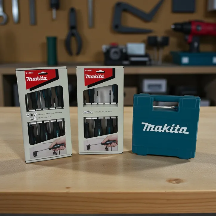Makita bor & bit sæt med skruetrækkere