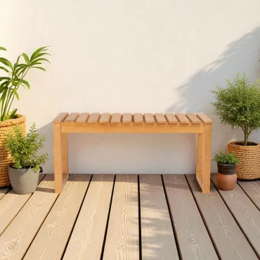 Piccolo Skammel 2 stk. med bænk i teak