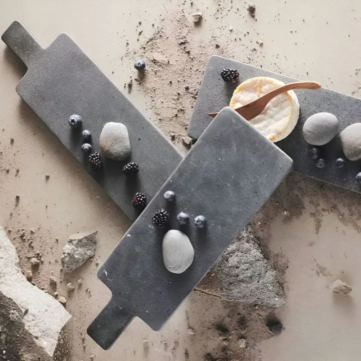 MUUBS Tapas bræt Valley - Grå/Natur 4 stk.