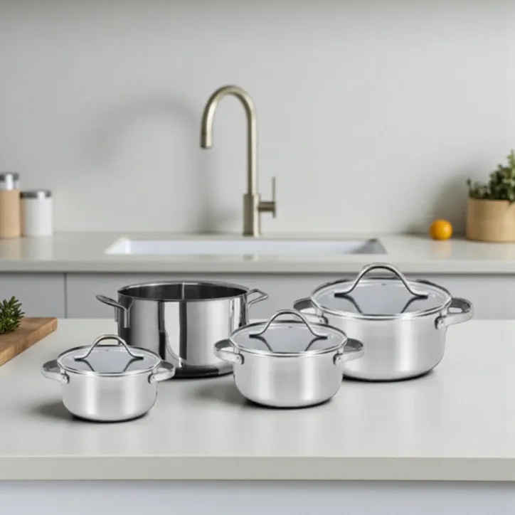 Hybrid Grydesæt og Eva Trio Rustfri Gryde 9 L med låg