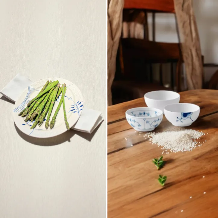 Royal Copenhagen skålesæt og oval tallerken