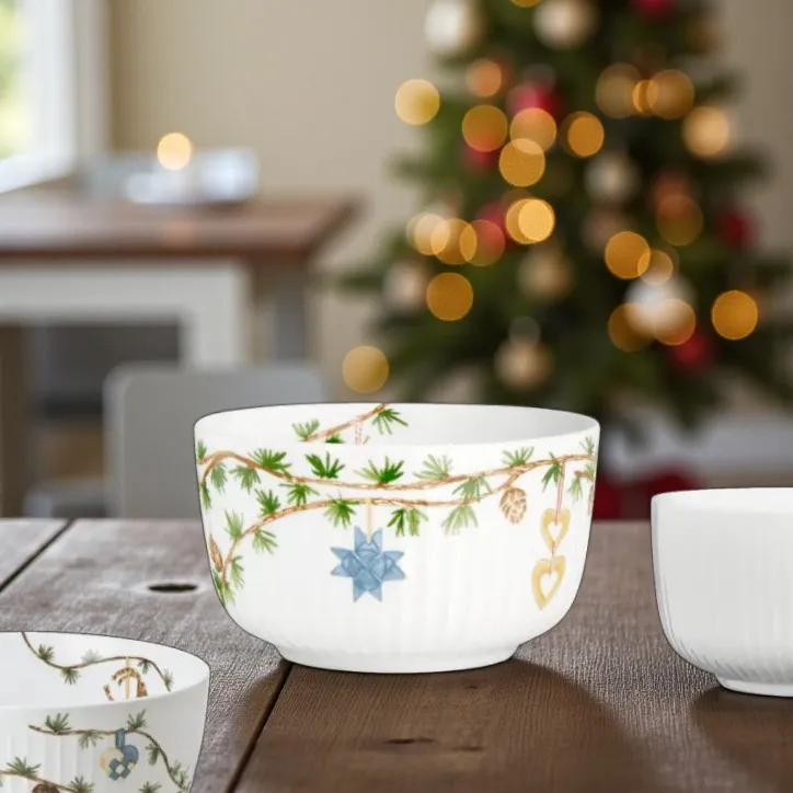 Kähler Hammershøi Christmas Skålsæt, hvid