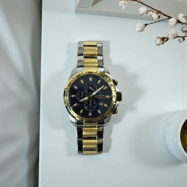 Festina H. Chrono Sport Ø45, bicolor stållænke