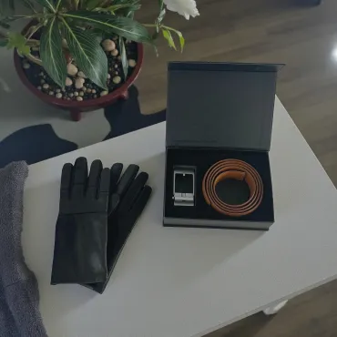 Thomas Herrehandsker & Bæltepakke i cognac