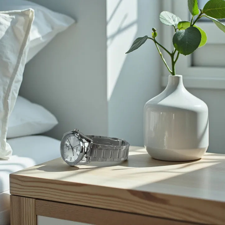 Festina dameur med stållænke og mineralglas