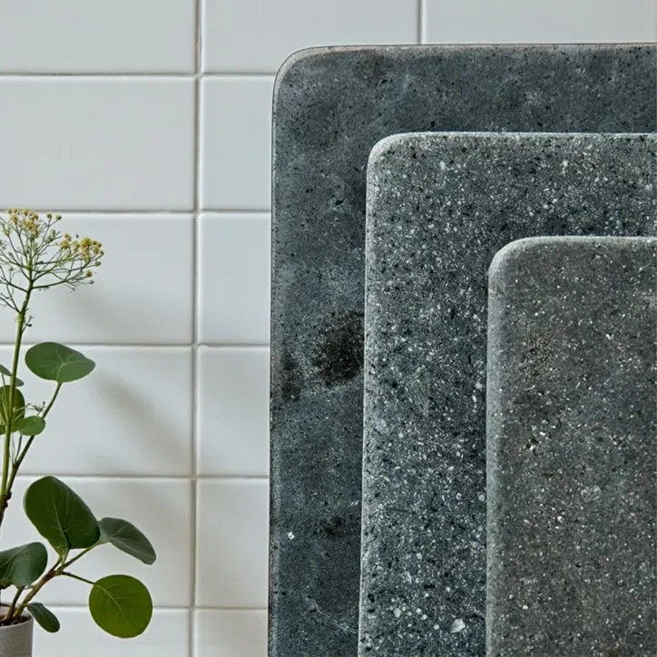 MUUBS Tapas bræt Valley - Grå/Natur 4 stk.