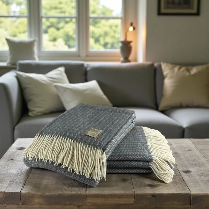 Elvang Hope Plaid Grå 2 stk.