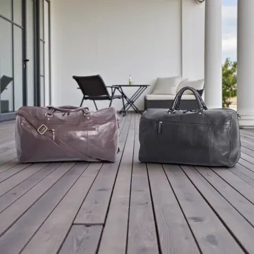 Weekendtaske vintage i brun eller sort