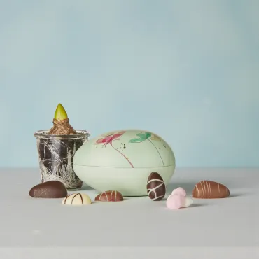 Cocoture metalæg m. 300 g. påskefyld, grøn