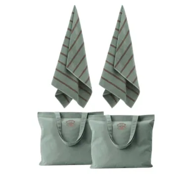 Georg Jensen Damask Sea badelagner og bags - sage green