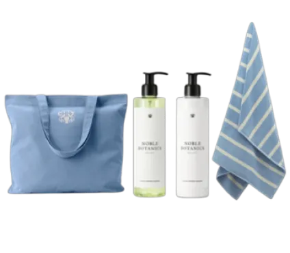 Georg Jensen Damask Sea badelagen, hudpleje & taske - Cerulean