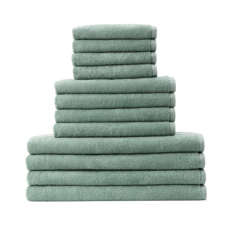 Georg Jensen Damask 3x ekstra large håndklædesæt sage green