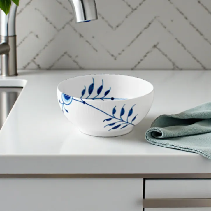 Royal Copenhagen Blå Mega Riflet skål 15 cm