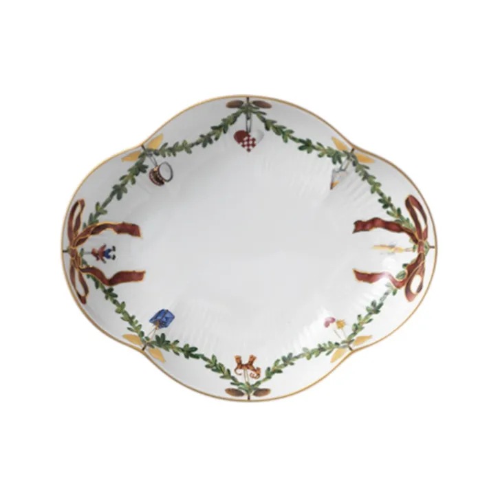 Royal Copenhagen Stjerne Riflet jul fad, 22 cm