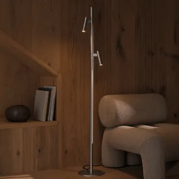 Nordlux Makoto gulvlampe i Satin Chrome