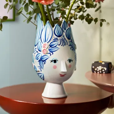 Bjørn Wiinblad titania vase H25 cm i Blå